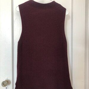 Burgundy Sleeveless Knit Top